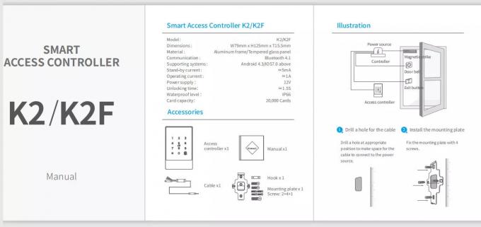 फ़िंगरप्रिंट एंट्रेस एक्सेस कंट्रोल सिस्टम स्मार्ट वाईफाई ब्लूटूथ 1