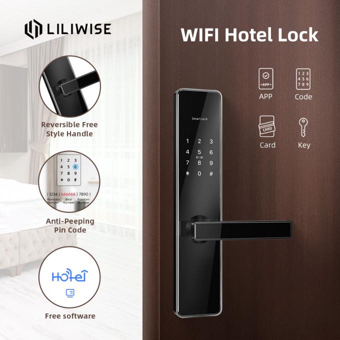 स्वचालित होटल कक्ष लॉक कार्ड सिस्टम बिना चाबी 65 मिमी मोटा सिलेंडर स्मार्ट वाईफ़ाई; 2