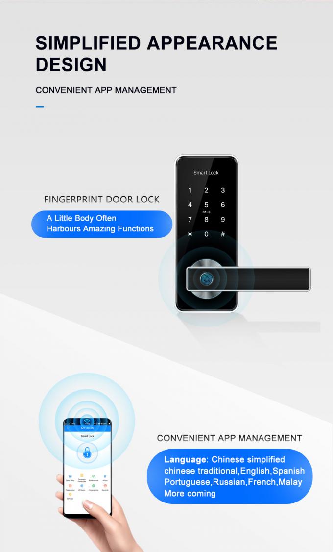 चीन फर्नीचर स्मार्ट दरवाजा लॉक वाईफ़ाई रिमोट ऐप नियंत्रण फिंगरप्रिंट कुंजी कार्ड अनलॉक 1
