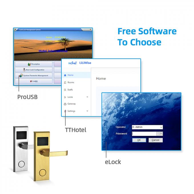 होटल के लिए स्मार्ट सिंपल स्वाइप कार्ड इलेक्टॉनिक की कार्ड डोर लॉक 2