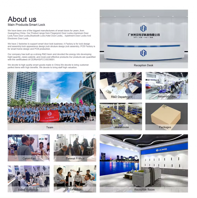 लिलीवाइज ऑटोमैटिक कस्टमाइज्ड वाई-फाई वाटरप्रूफ इनबिल्ट डोरबेल अनलॉक स्मार्ट लॉक Tuya Ttlock फिंगरप्रिंट के साथ स्मार्ट डोर लॉक 34