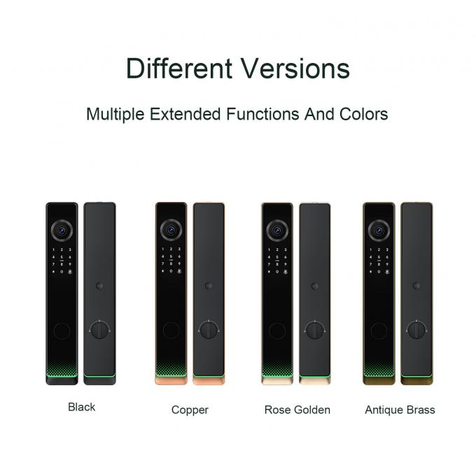 लिलीवाइज पूर्ण स्वचालित लक्जरी इलेक्ट्रॉनिक स्मार्ट एंट्री डोर लॉक वाईफाई ब्लू फिंगरप्रिंट तुया टीटी लॉक स्मार्ट डोर लॉक कैमरा के साथ 4