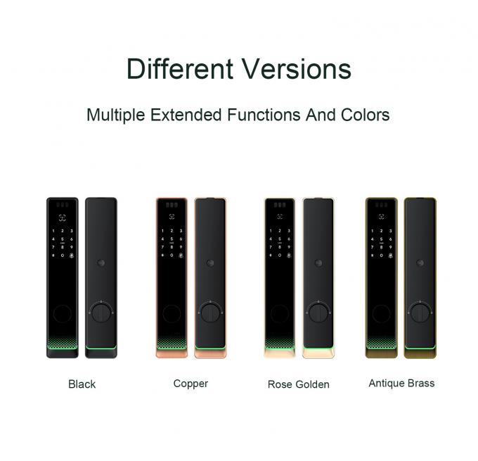 लिलीवाइज सुरक्षा Tuya वाईफाई Cerradura इंटेलिजेंट इलेक्ट्रॉनिक स्मार्ट लॉक फिंगरप्रिंट कुंजी रहित Ttlock डिजिटल दरवाजा स्मार्ट लॉक 8