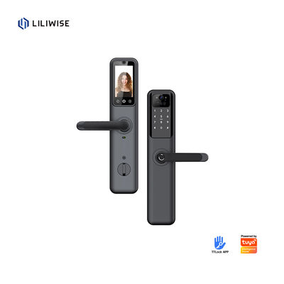 फिंगरप्रिंट वाईफाई ब्लूटूथ के साथ स्मार्ट डोर लॉक लकड़ी स्टील दरवाजे के लिए