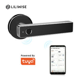 Tuya WiFi ऐप ब्लूटूथ डोर लॉक बायोमेट्रिक फिंगरप्रिंट डोर हैंडल डिजिटल कीलेस स्मार्ट डोर लॉक