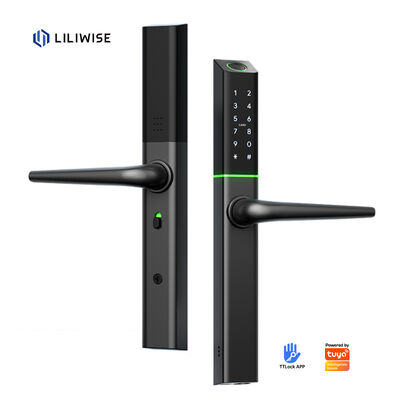 लिलीवाइज कस्टम वाटरप्रूफ एल्यूमीनियम इलेक्ट्रॉनिक आउटडोर लॉक Tuya Ttlock Matter स्मार्ट लॉक कुंजी रहित स्लिम स्मार्ट डोर लॉक